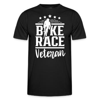 Radrennen Veteran Fahrrad Wettrennen Radrennfahrer - Männer Funktions-T-Shirt - Schwarz - Vorne - AI Model Male 178 dark (178cm)