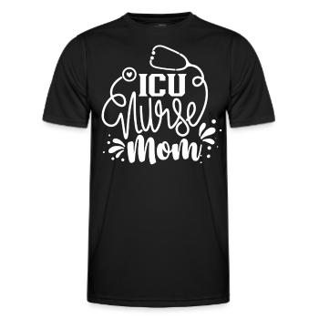Infirmière en soins intensifs Mama Soins intensifs - T-shirt sport Homme - noir - Devant - AI Model Male 178 dark (178cm)