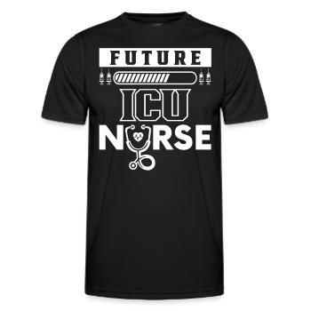 Future Intensive Care Nurse Training - Men's Functional T-Shirt - black - Front - AI Model Male 178 dark (178cm)