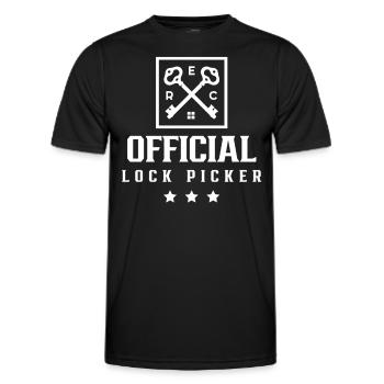 Official Lock Picker Lock Picker Lock - Men's Functional T-Shirt - black - Front - AI Model Male 178 dark (178cm)