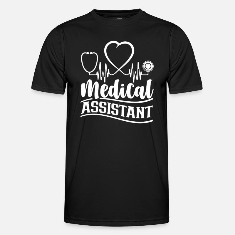 Medizinischer Assistent Krankenschwester Assistenz - Männer Funktions-T-Shirt - Schwarz