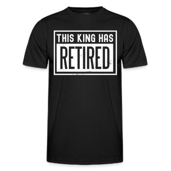 Ce roi a pris sa retraite - T-shirt sport Homme - noir - Devant - AI Model Male 178 dark (178cm)