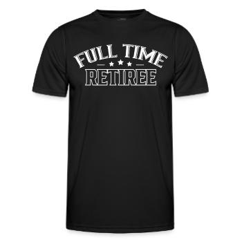 Pension de pensionné à temps plein Pension de pensionné - T-shirt sport Homme - noir - Devant - AI Model Male 178 dark (178cm)