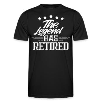 Cette légende a retraité la pension - T-shirt sport Homme - noir - Devant - AI Model Male 178 dark (178cm)