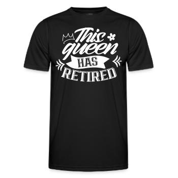 Cette reine a une pension de retraite - T-shirt sport Homme - noir - Devant - AI Model Male 178 dark (178cm)