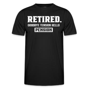 À la retraite Adieu excitation Bonjour pensionné retraité - T-shirt sport Homme - noir - Devant - AI Model Male 178 dark (178cm)