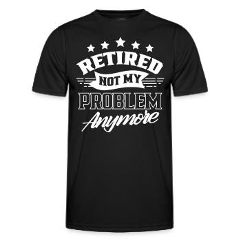 À la retraite, ce n’est plus mon problème Pension de retraite - T-shirt sport Homme - noir - Devant - AI Model Male 178 dark (178cm)