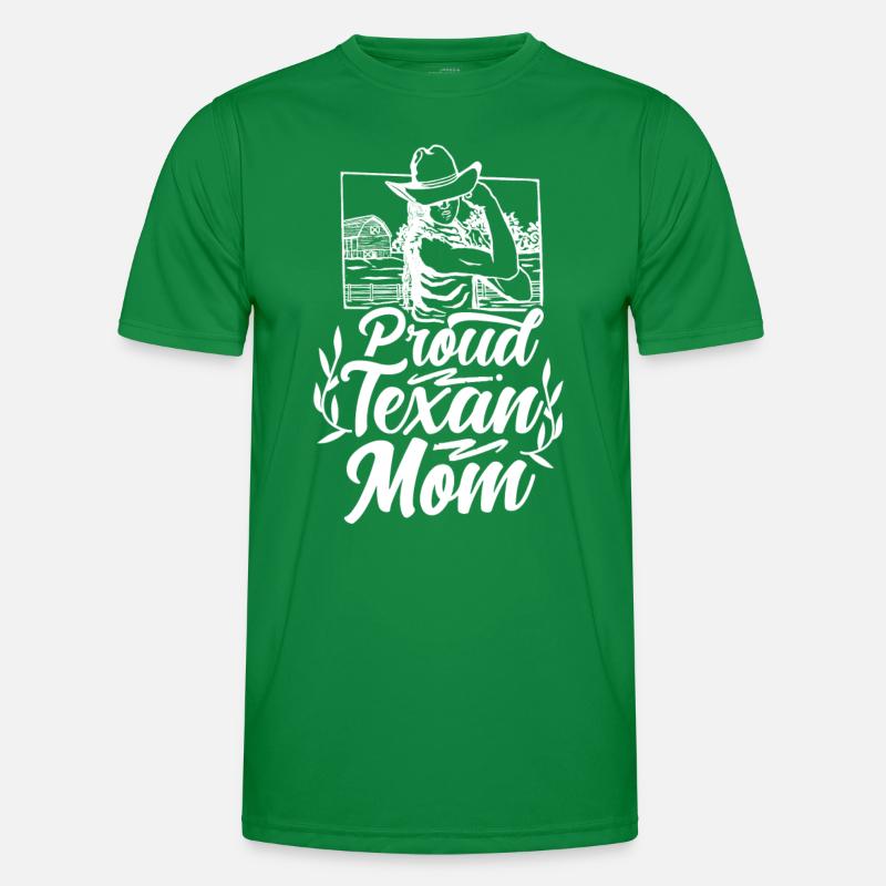 Stolze Texanische Mutter Texas Texanisch Texaner Männer Funktions-T-Shirt
