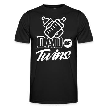 Vater Von Zwillingen Zwilling Zwillinge Humor - Männer Funktions-T-Shirt - Schwarz - Vorne - AI Model Male 178 dark (178cm)