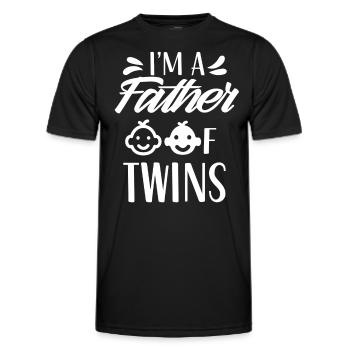 Je suis père de jumeaux humour jumeau - T-shirt sport Homme - noir - Devant - AI Model Male 178 dark (178cm)