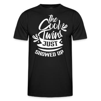 Les jumeaux cool viennent d’apparaître Humour - T-shirt sport Homme - noir - Devant - AI Model Male 178 dark (178cm)