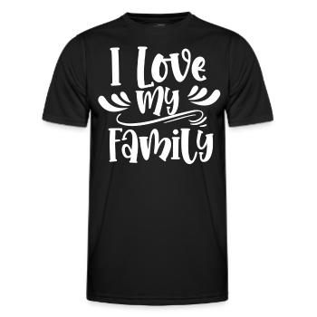 Ich Liebe Meine Familie Familientreffen Verwandte - Männer Funktions-T-Shirt - Schwarz - Vorne - AI Model Male 178 dark (178cm)