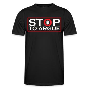 Aufhören Zu Streiten Argument Argumentieren - Männer Funktions-T-Shirt - Schwarz - Vorne - AI Model Male 178 dark (178cm)