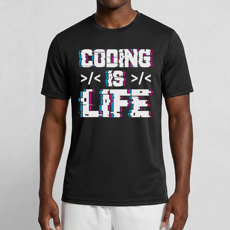 Coding is Life Programmer Coder Code Men's Functional T-Shirt