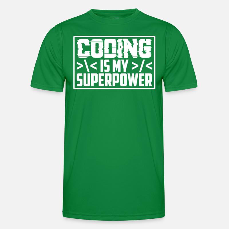 Coding Ist Meine Superkraft Programmierer Coder Männer Funktions-T-Shirt