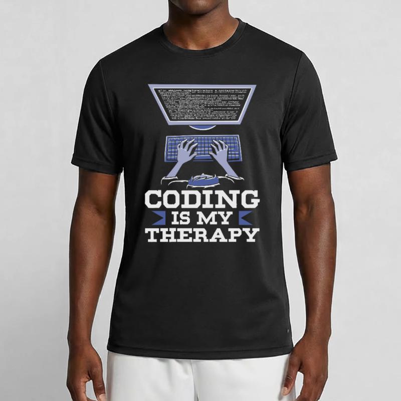Programming is my therapy Code Coder Coding Men's Functional T-Shirt