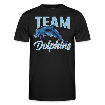 Équipe Dauphins Dauphins Dauphins Dauphins Amoureux - T-shirt sport Homme - noir - Devant - AI Model Male 178 dark (178cm)