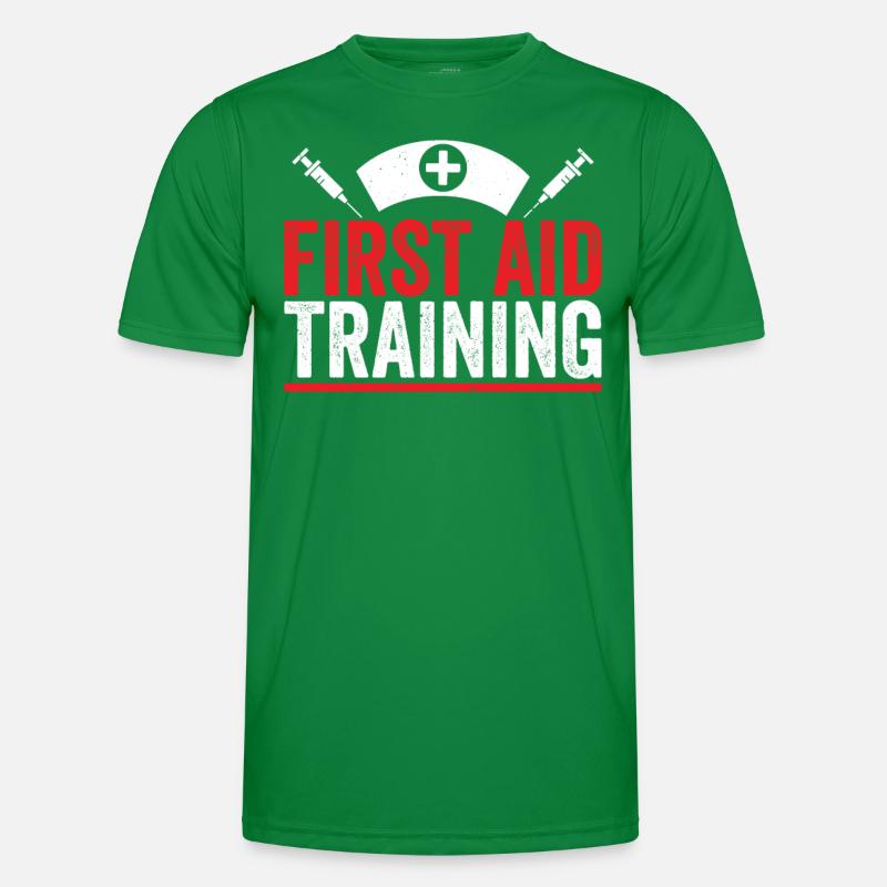 First Aid Training Teacher Course Trainer Men's Functional T-Shirt