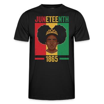 Juneteenth 1865 African American Black Afrika - Männer Funktions-T-Shirt - Schwarz - Vorne - AI Model Male 178 dark (178cm)