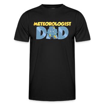 Meteorologe Papa Wettervorhersage Meteorologie - Männer Funktions-T-Shirt - Schwarz - Vorne - AI Model Male 178 dark (178cm)