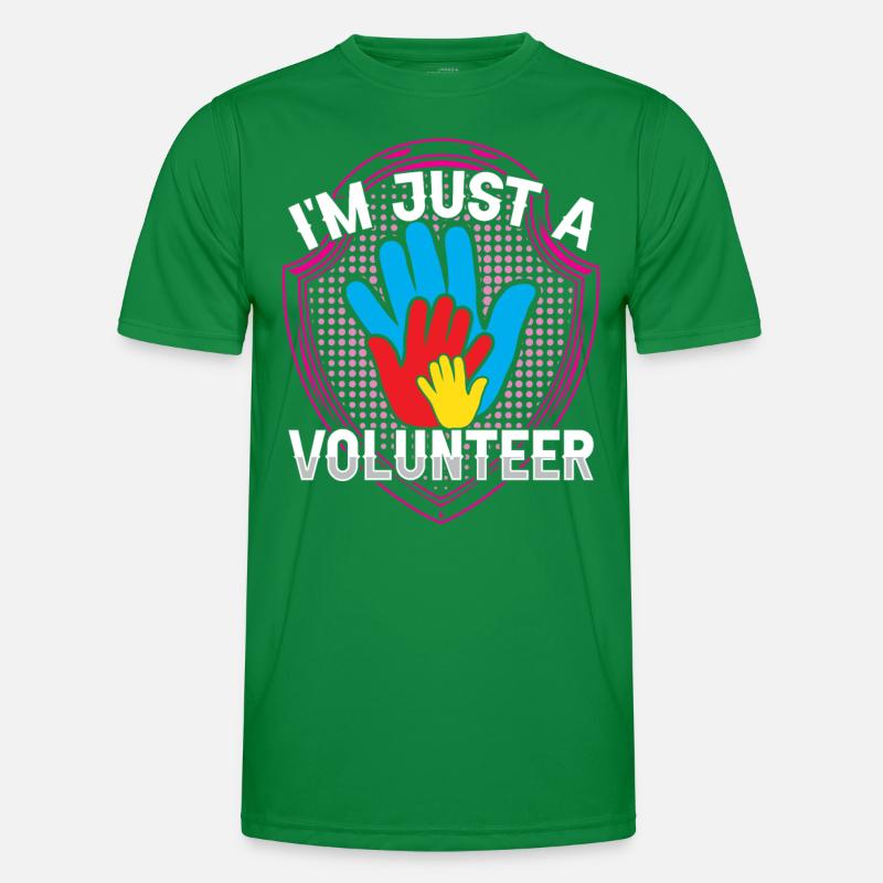 Ich Bin Nur Ein Freiwilliger Freiwillig Ehrenamt Männer Funktions-T-Shirt
