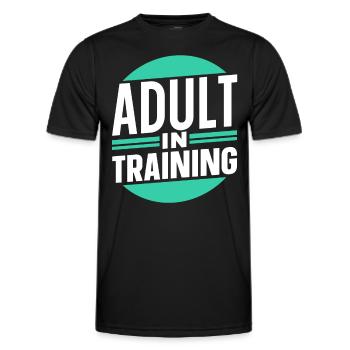Adult In Education Adult Birthday - Men's Functional T-Shirt - black - Front - AI Model Male 178 dark (178cm)