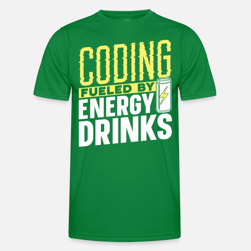 Programmation avec le code de codage des boissons énergisantes T-shirt sport Homme