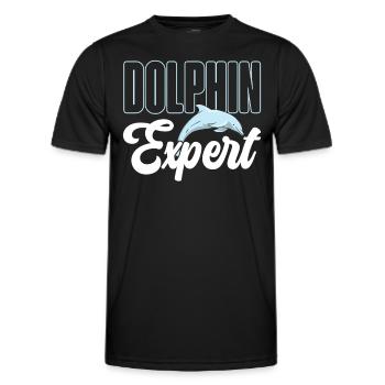 Expert Dauphin Dauphin Dauphin Amoureux des Dauphins - T-shirt sport Homme - noir - Devant - AI Model Male 178 dark (178cm)