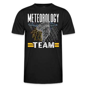 Team Meteorologie Meteorologe Wettervorhersage - Männer Funktions-T-Shirt - Schwarz - Vorne - AI Model Male 178 dark (178cm)