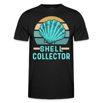 Shell collectors Mussel collectors collect mussels - Men's Functional T-Shirt - black - Front - AI Model Male 178 dark (178cm)