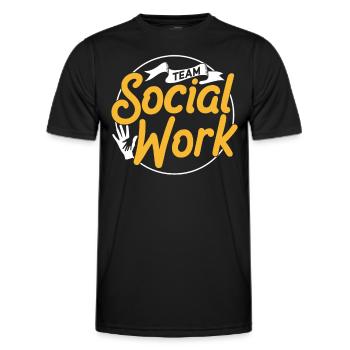 Social Work Team Social Worker Social Work - Men's Functional T-Shirt - black - Front - AI Model Male 178 dark (178cm)