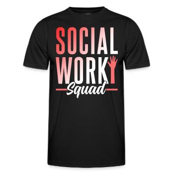 Social Work Team Social Worker Social Work - Men's Functional T-Shirt - black - Front - AI Model Male 178 dark (178cm)