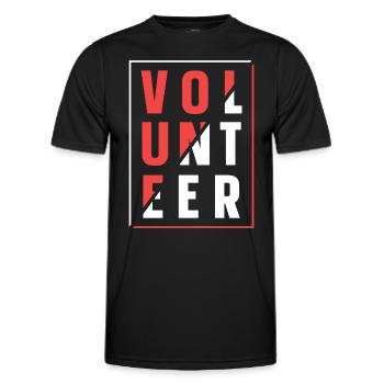 Volontariat volontaire - T-shirt sport Homme - noir - Devant - AI Model Male 178 dark (178cm)