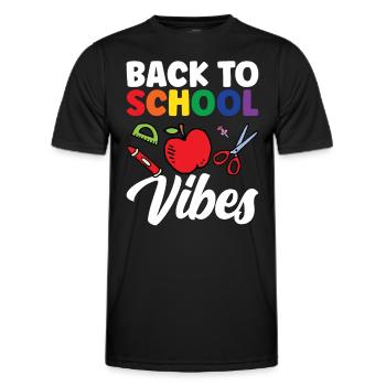 Back to School Vibes Back to School Back to School - Men's Functional T-Shirt - black - Front - AI Model Male 178 dark (178cm)