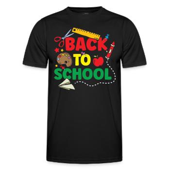 Back to School Teachers Back to School Back to School - Men's Functional T-Shirt - black - Front - AI Model Male 178 dark (178cm)