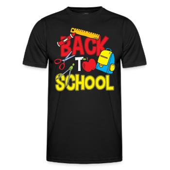 Back to School Back to School Teachers Back to School - Men's Functional T-Shirt - black - Front - AI Model Male 178 dark (178cm)