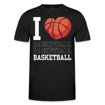 Ich Liebe Basketball Team Basketballspieler - Männer Funktions-T-Shirt - Schwarz - Vorne - AI Model Male 178 dark (178cm)