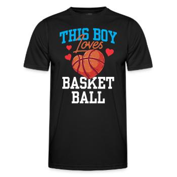 Ce garçon aime le basketteur - T-shirt sport Homme - noir - Devant - AI Model Male 178 dark (178cm)