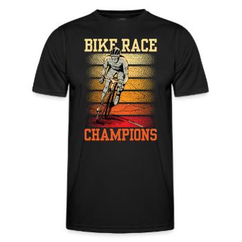 Radrennen Champions Fahrrad Radrennfahrer - Männer Funktions-T-Shirt - Schwarz - Vorne - AI Model Male 178 dark (178cm)