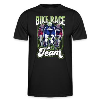 Radrennen Team Wettrennen Radrennfahrer Fahrrad - Männer Funktions-T-Shirt - Schwarz - Vorne - AI Model Male 178 dark (178cm)