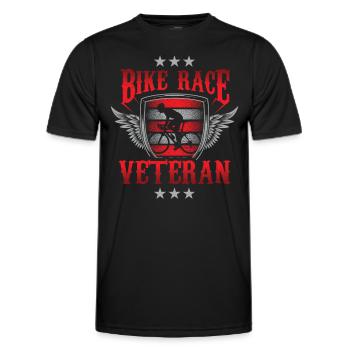 Radrennen Veteran Fahrrad Radrennfahrer Wettrennen - Männer Funktions-T-Shirt - Schwarz - Vorne - AI Model Male 178 dark (178cm)