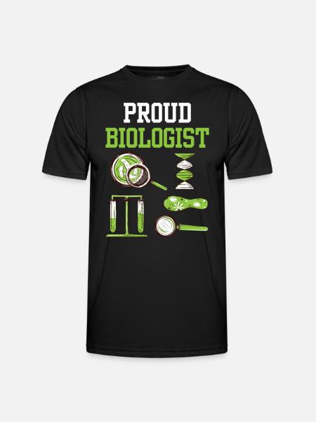 Fier biologiste Professeur de biologie - T-shirt sport Homme - noir