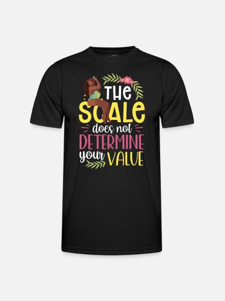 Libra doesn't determine your value Body shaming - Men's Functional T-Shirt - black