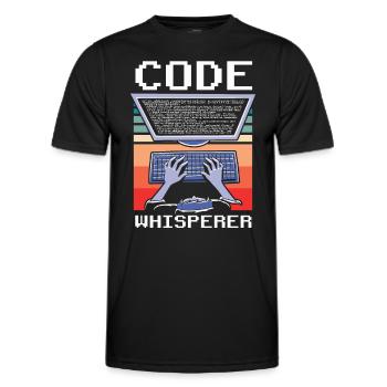 Code Flüsterer Programmierer Coding Coder - Männer Funktions-T-Shirt - Schwarz - Vorne - AI Model Male 178 dark (178cm)