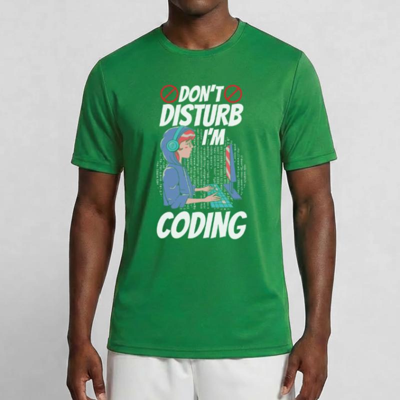 Stören Sie Nicht: Ich Programmiere Coding Coder Männer Funktions-T-Shirt
