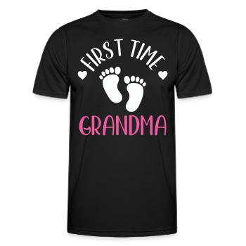 Première fois Grand-mère Mignons grands-parents Première fois - T-shirt sport Homme - noir - Devant - AI Model Male 178 dark (178cm)