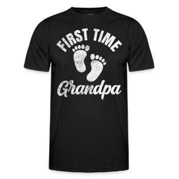 Première fois grand-père grands-parents première fois mignon - T-shirt sport Homme - noir - Devant - AI Model Male 178 dark (178cm)