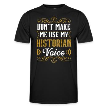 Mon historien Histoire Histoire Profession - T-shirt sport Homme - noir - Devant - AI Model Male 178 dark (178cm)