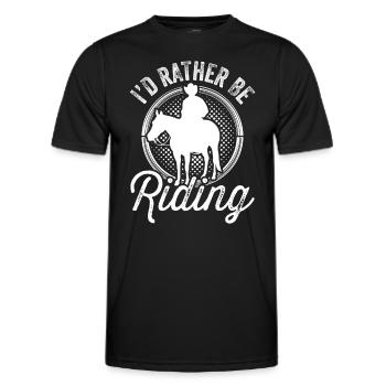 Ich Würde Lieber Reiten Reiterhof Pferd Reiter - Männer Funktions-T-Shirt - Schwarz - Vorne - AI Model Male 178 dark (178cm)