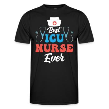 Best Intensive Care Nurse Ever - Men's Functional T-Shirt - black - Front - AI Model Male 178 dark (178cm)